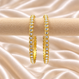 Single Line Dot Kundan Line Bangles
