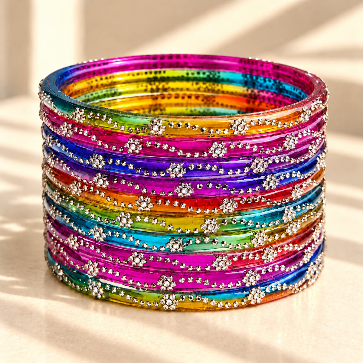 Mini Bloom Glass Bangles