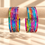 Mini Bloom Glass Bangles