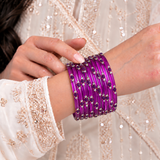 Dotted Stone Glass Bangle