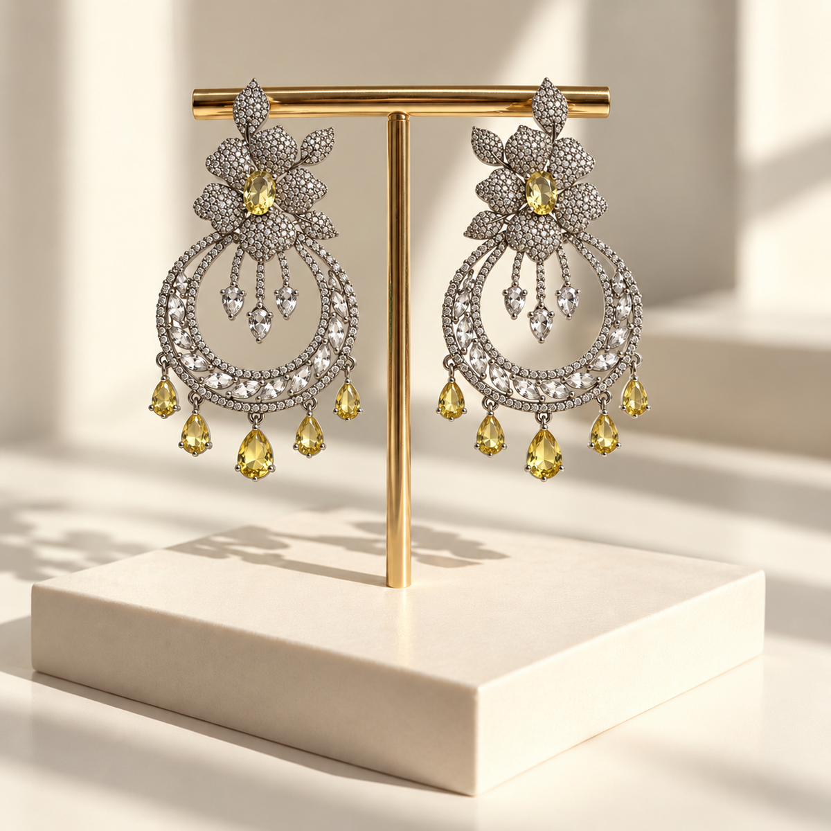 Blooming Circle Drop Earrings