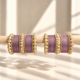 Drop Border Glass Bangle Set