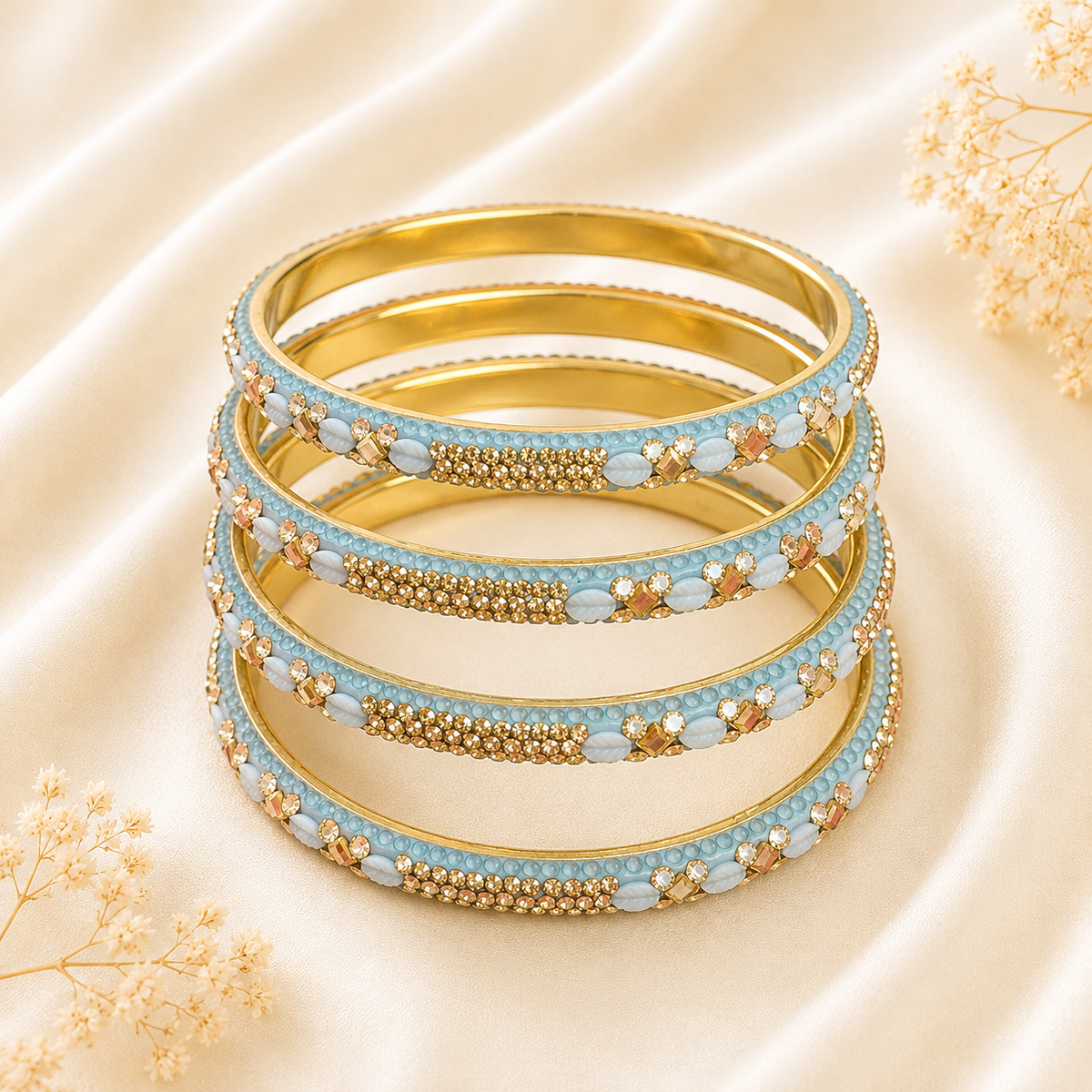 Leaf And Shadow Stone Kada
