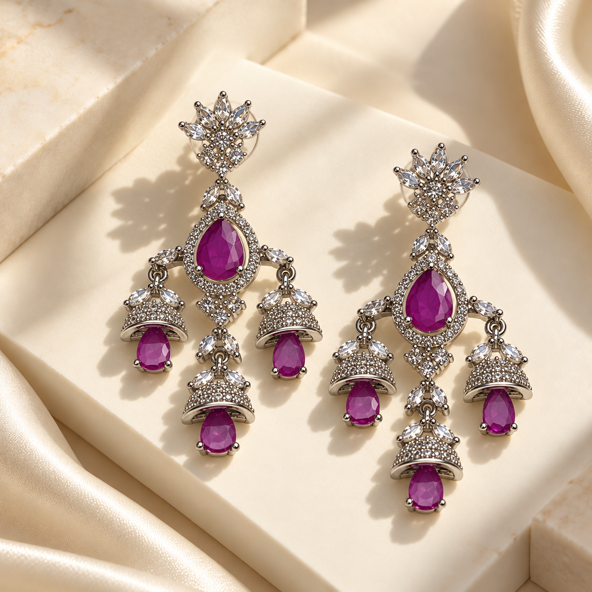 Royal Floral Drop Earrings