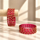 Sparkle Line Stone Bangles
