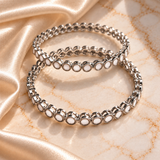 Round Mirror Stone Bangles