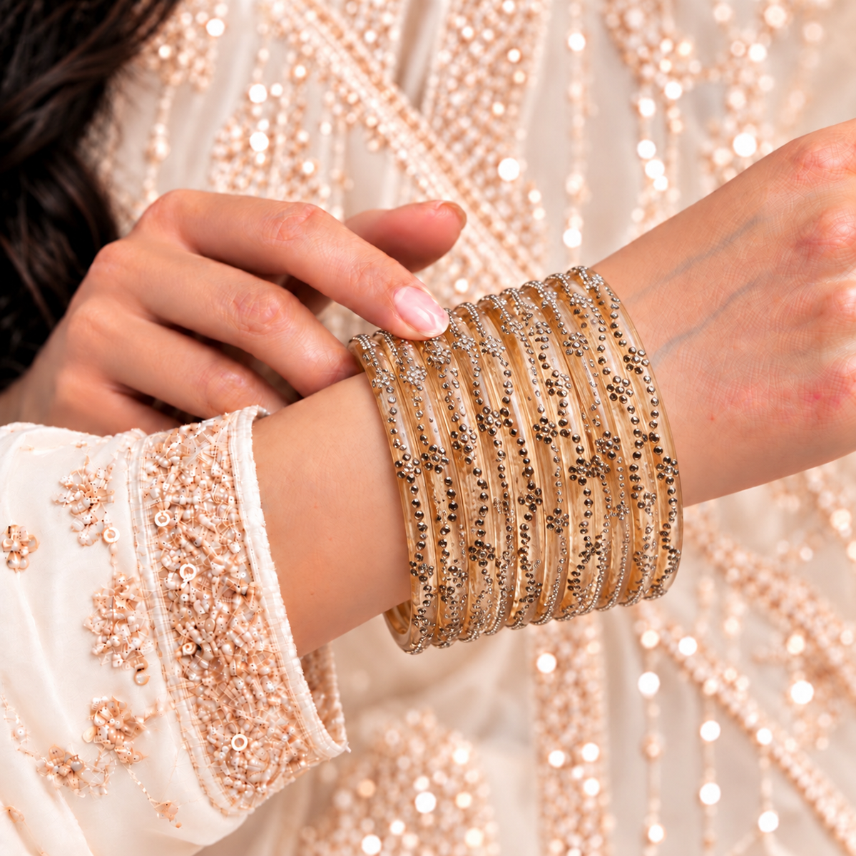Mini Bloom Glass Bangles