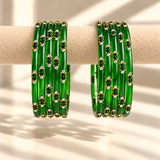 Dotted Stone Glass Bangle