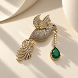 Flying Bird Drop Brooch