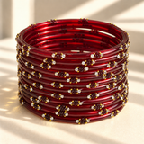 Dotted Stone Glass Bangle