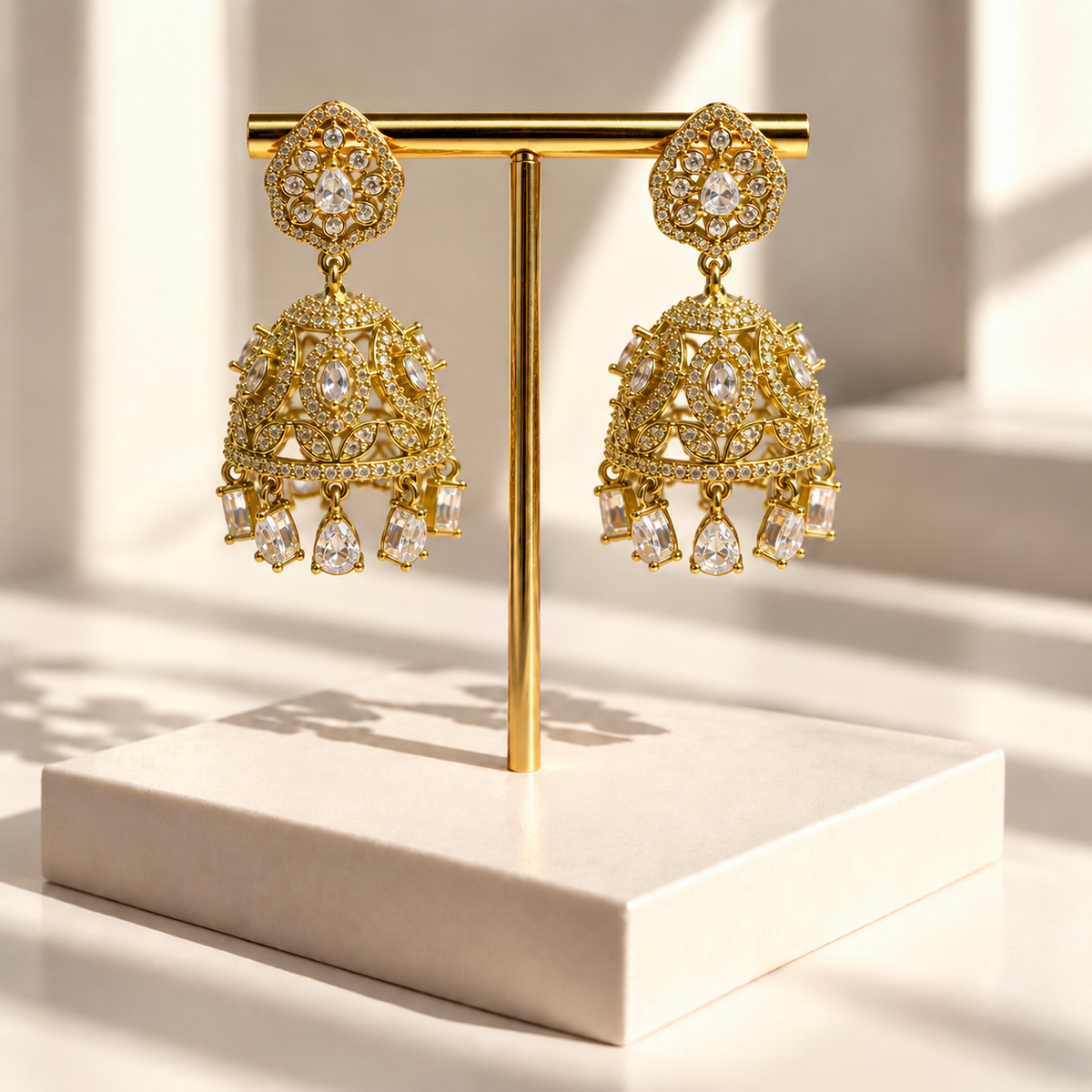 Royal Floral Jhumka Earrings