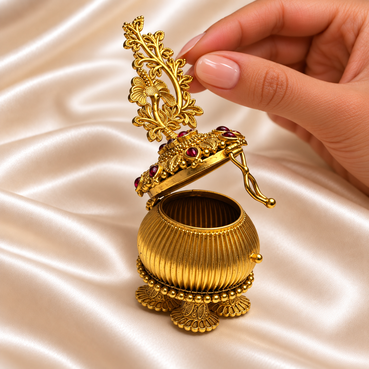 Flower Branch Sindoor Box