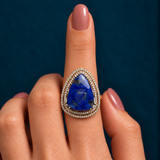 Teardrop Centre Stone Ring