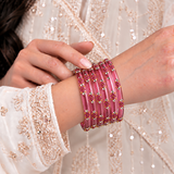 Dotted Stone Glass Bangle