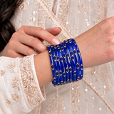 Dotted Stone Glass Bangle