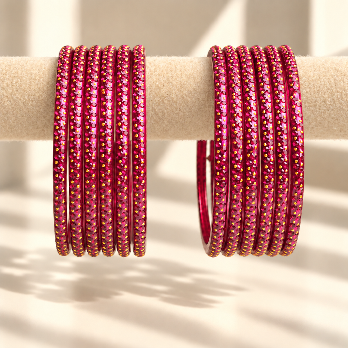 Golden Dot Glass Bangle