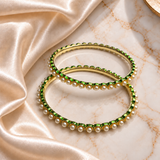 Single Line Dot Kundan Line Bangles