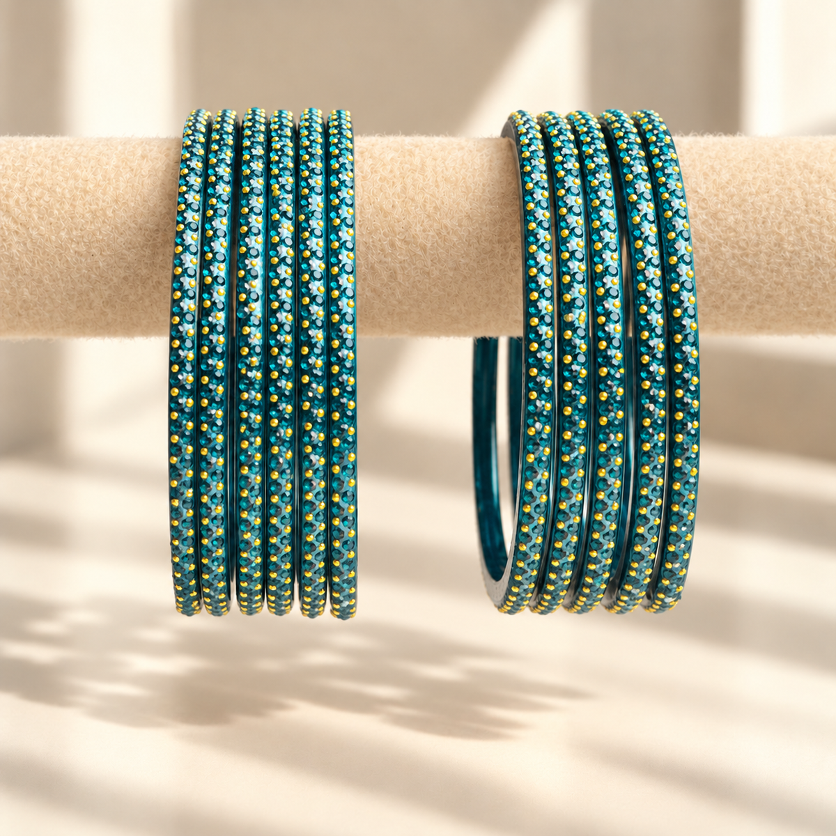 Golden Dot Glass Bangle