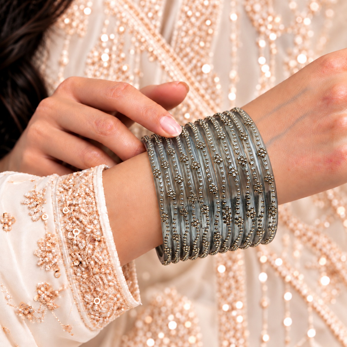 Mini Bloom Glass Bangles