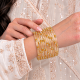 Dotted Stone Glass Bangle