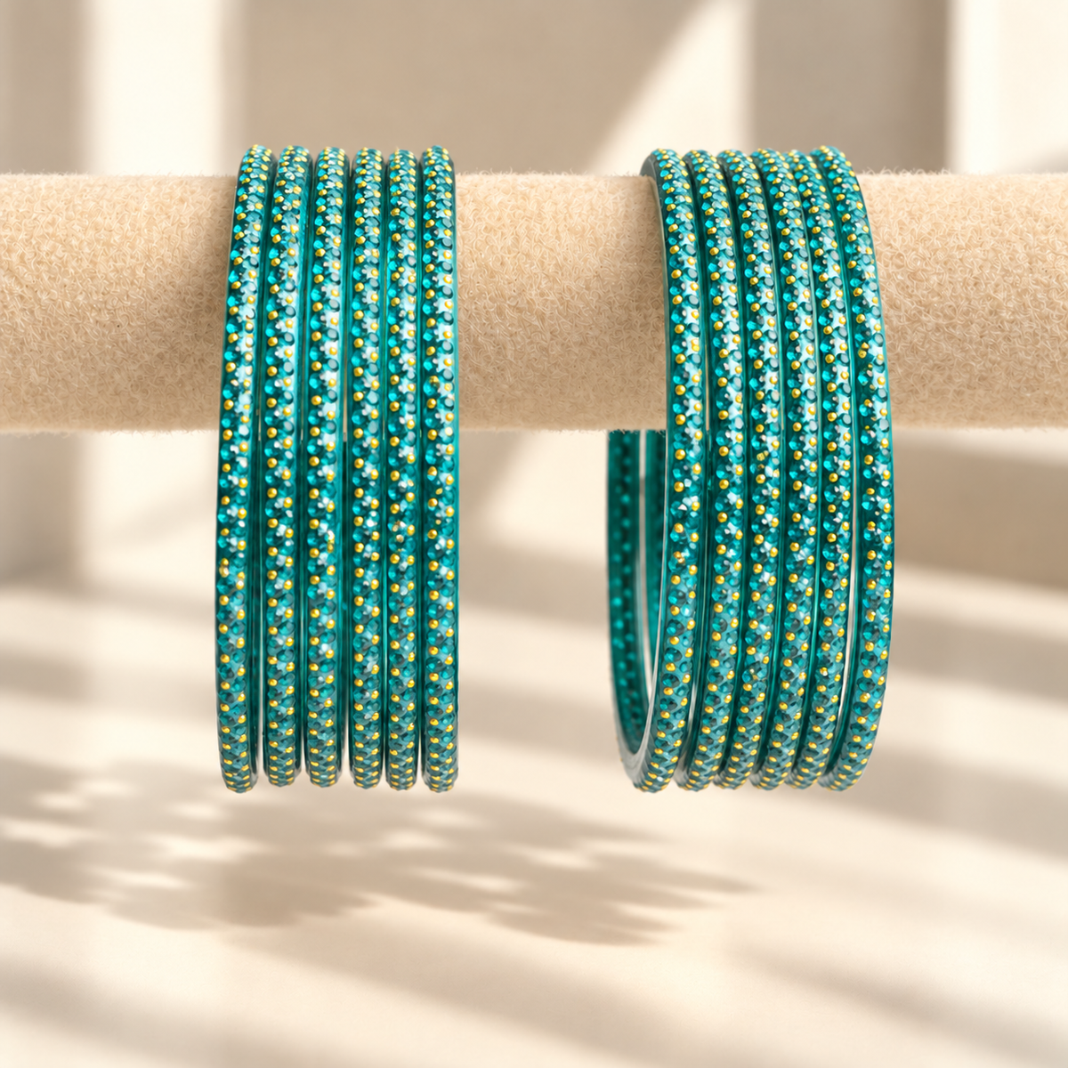 Golden Dot Glass Bangle