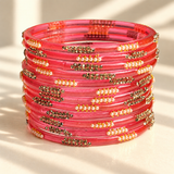 Pearl Line Glass Bangle