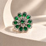 Teardrop Flower Ring