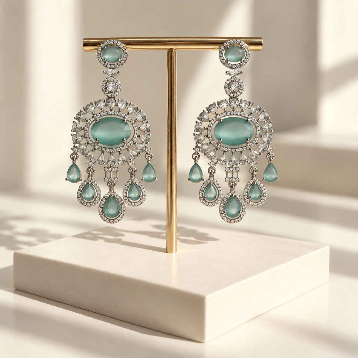 Elegant Oval Drop Earrings