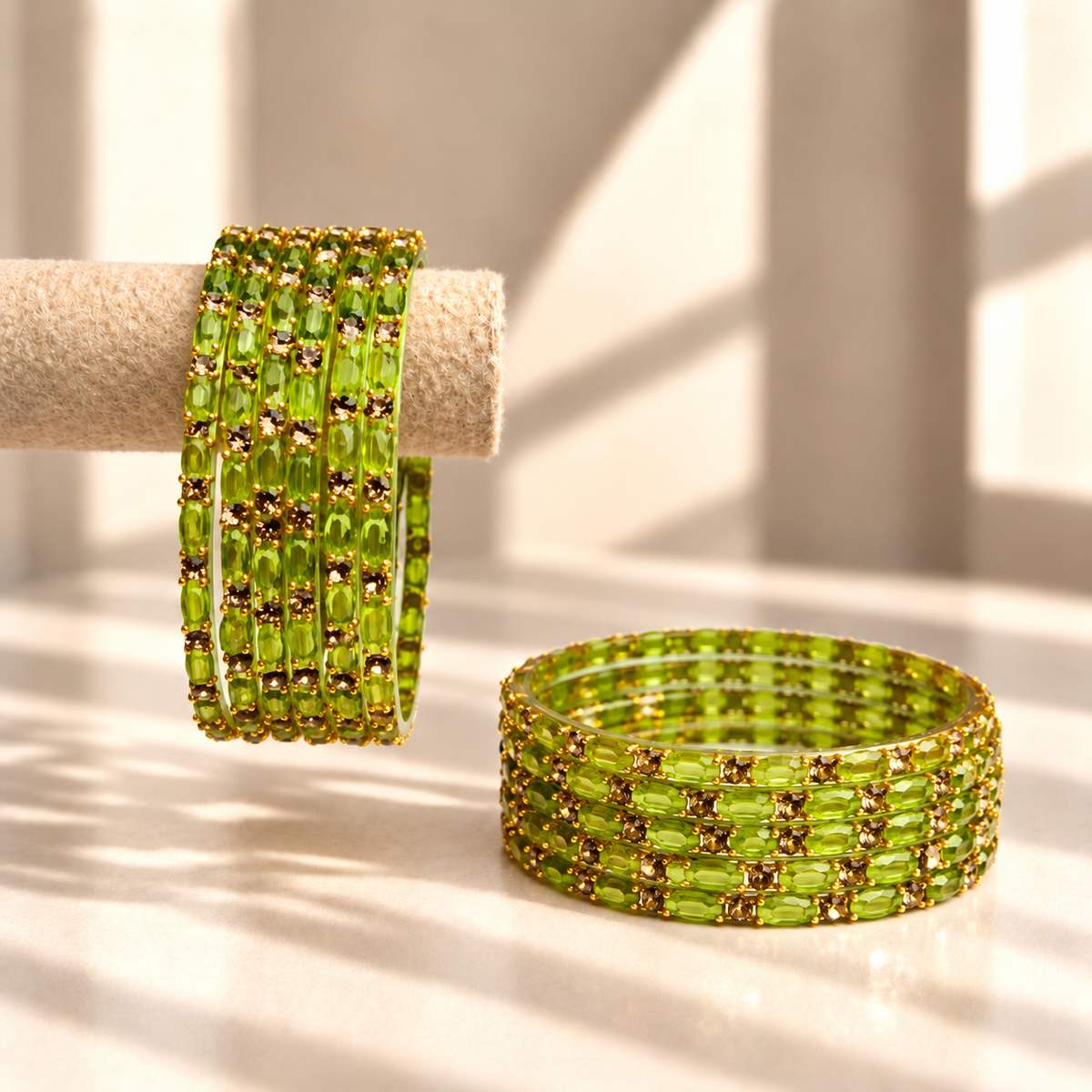 Sparkle Line Stone Bangles