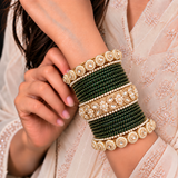 Drop Border Glass Bangle Set