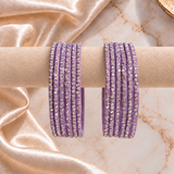 Flower stones glass bangles
