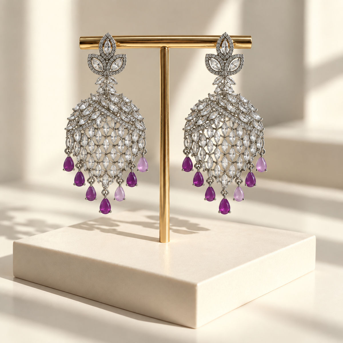 Elegant Leaf Drop Earrings