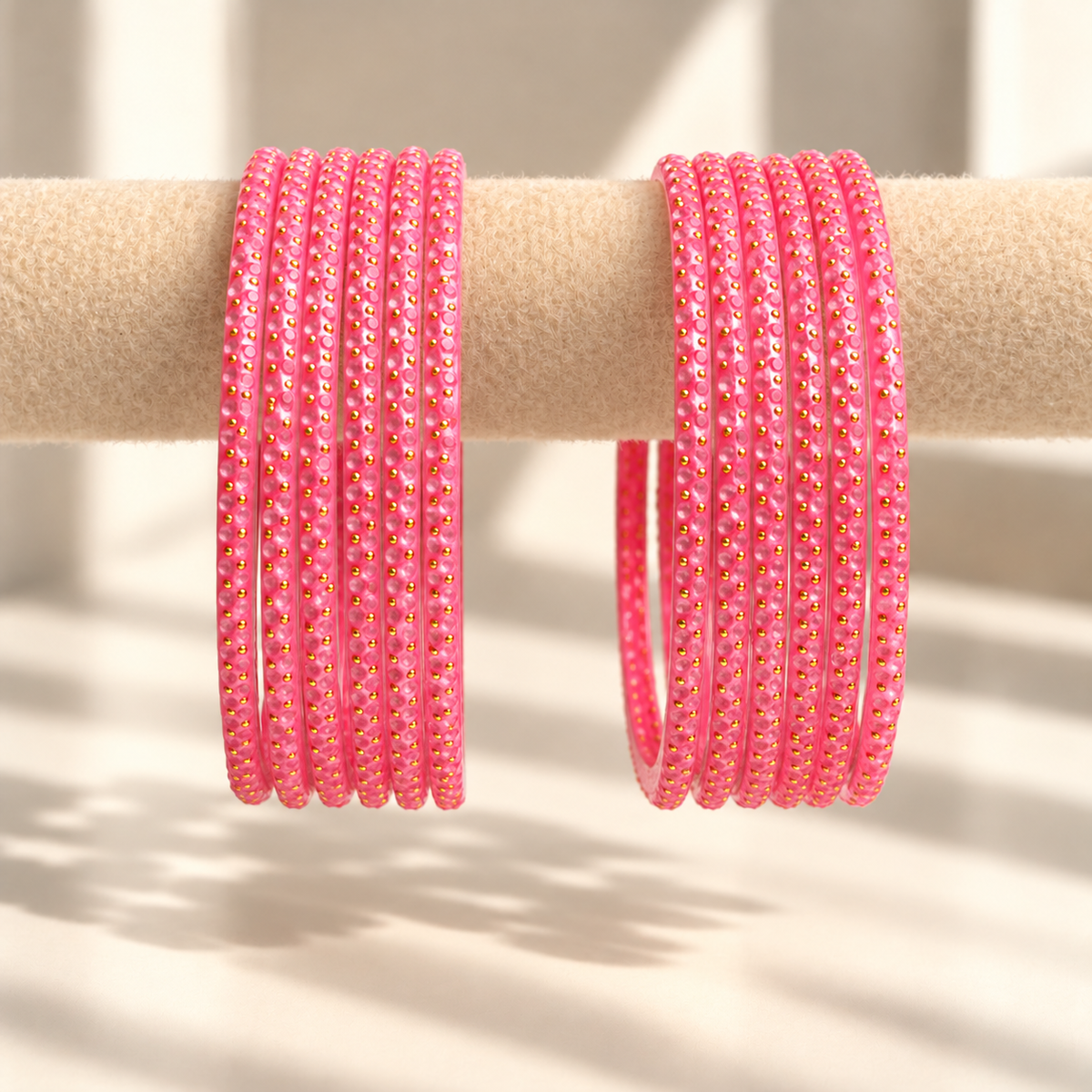 Golden Dot Glass Bangle