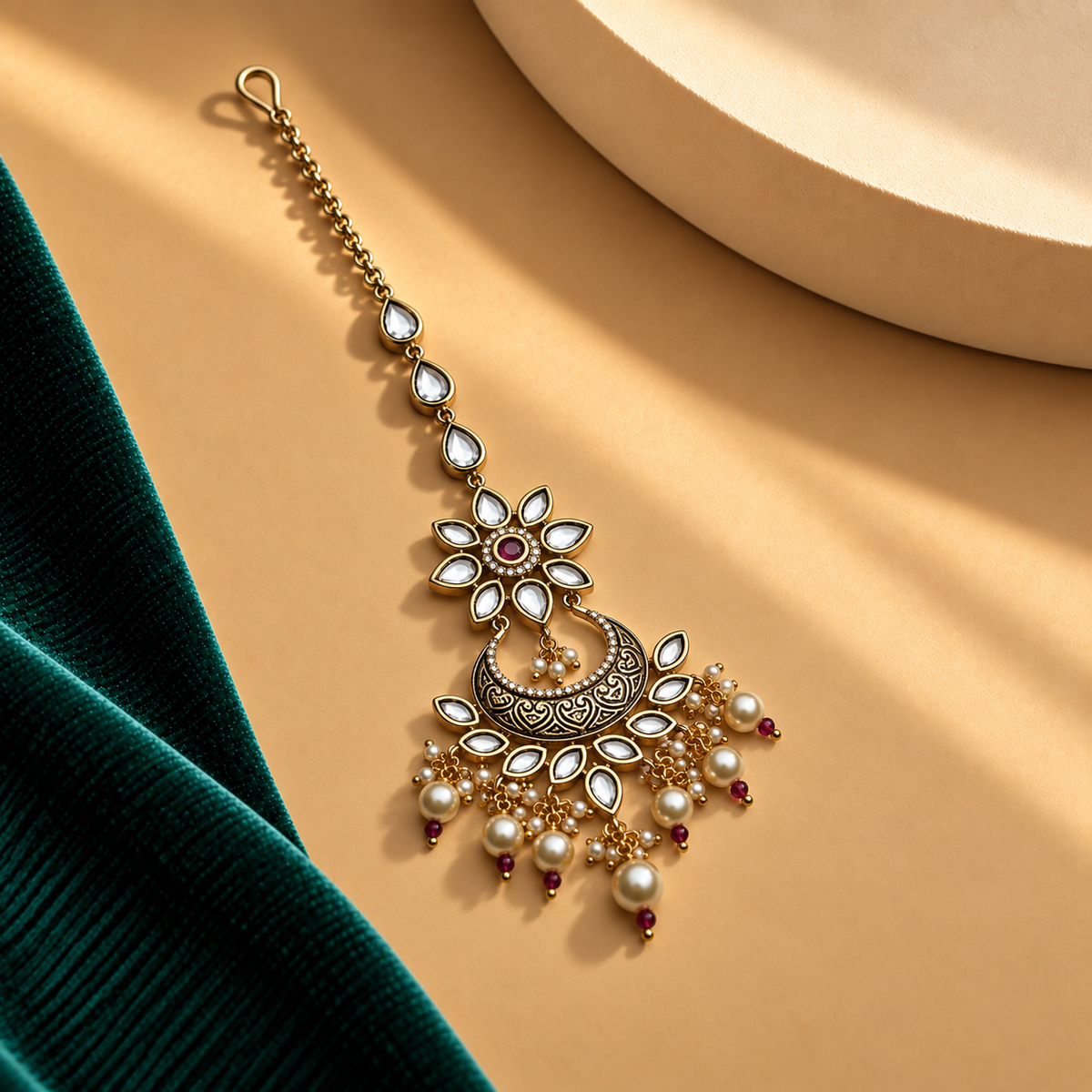 Moon Flower Maang Tikka