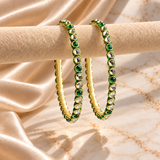 Single Line Dot Kundan Line Bangles
