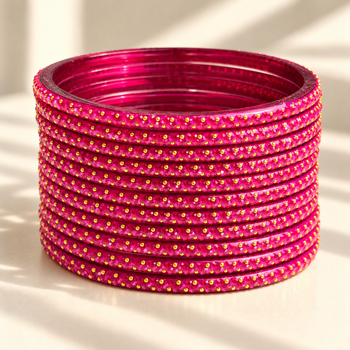 Golden Dot Glass Bangle