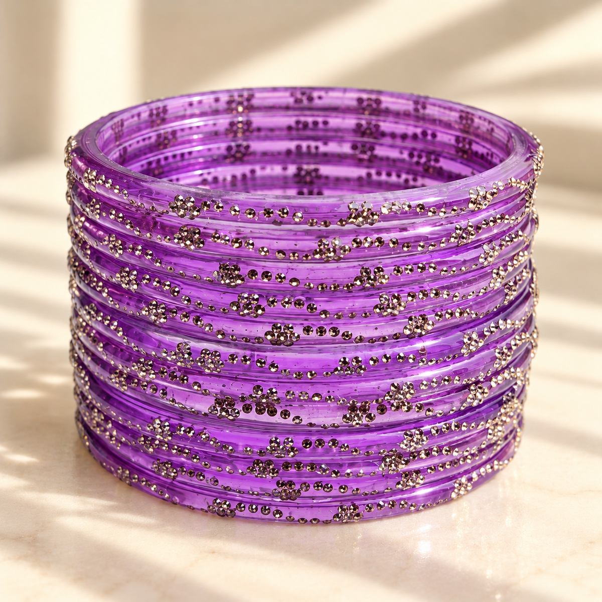 Mini Bloom Glass Bangles