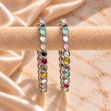 Round Mirror Stone Bangles