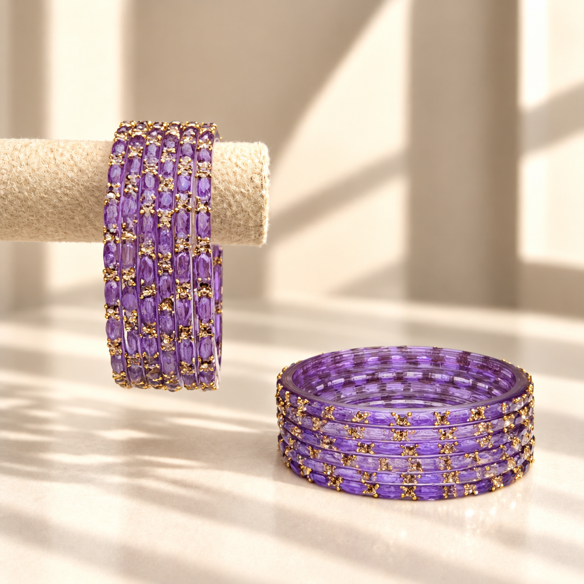 Sparkle Line Stone Bangles