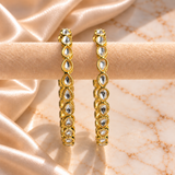 Kundan Tear Drop Line Bangles