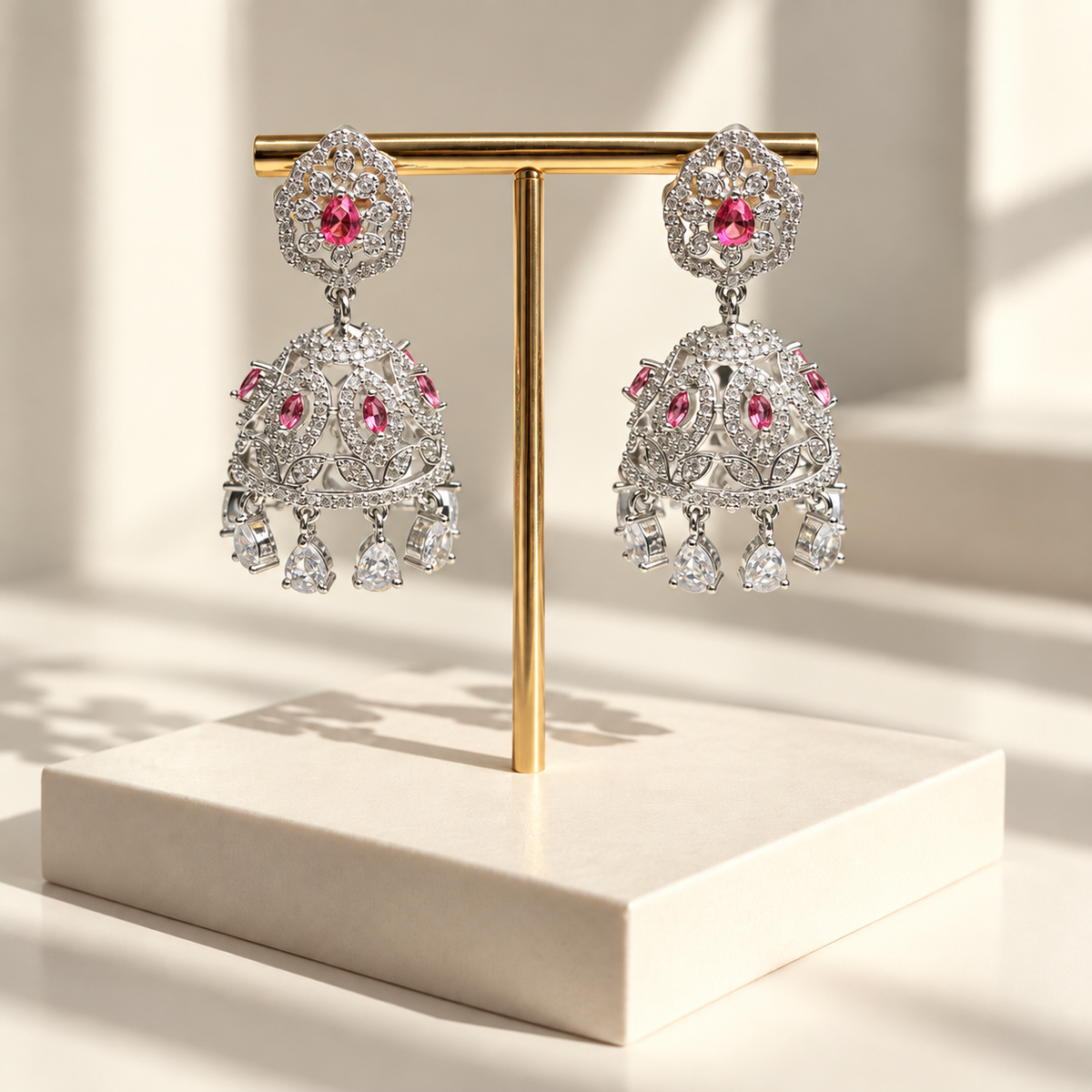Royal Floral Jhumka Earrings