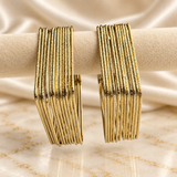 Square Textured Metal Bangles