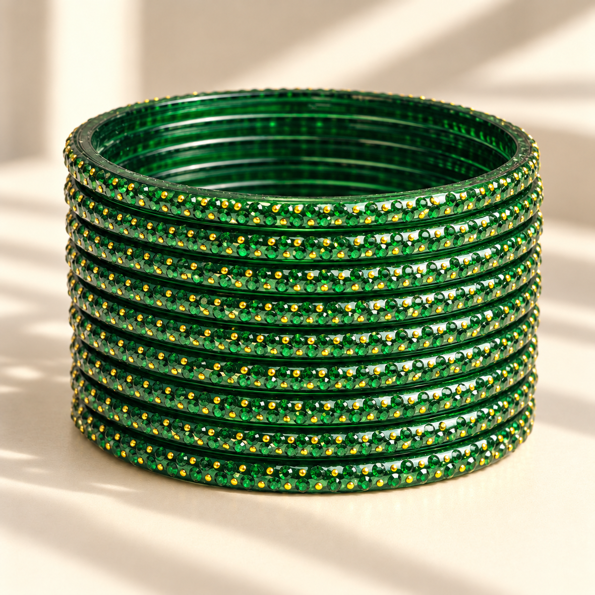 Golden Dot Glass Bangle