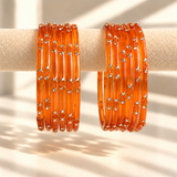 Dotted Stone Glass Bangle