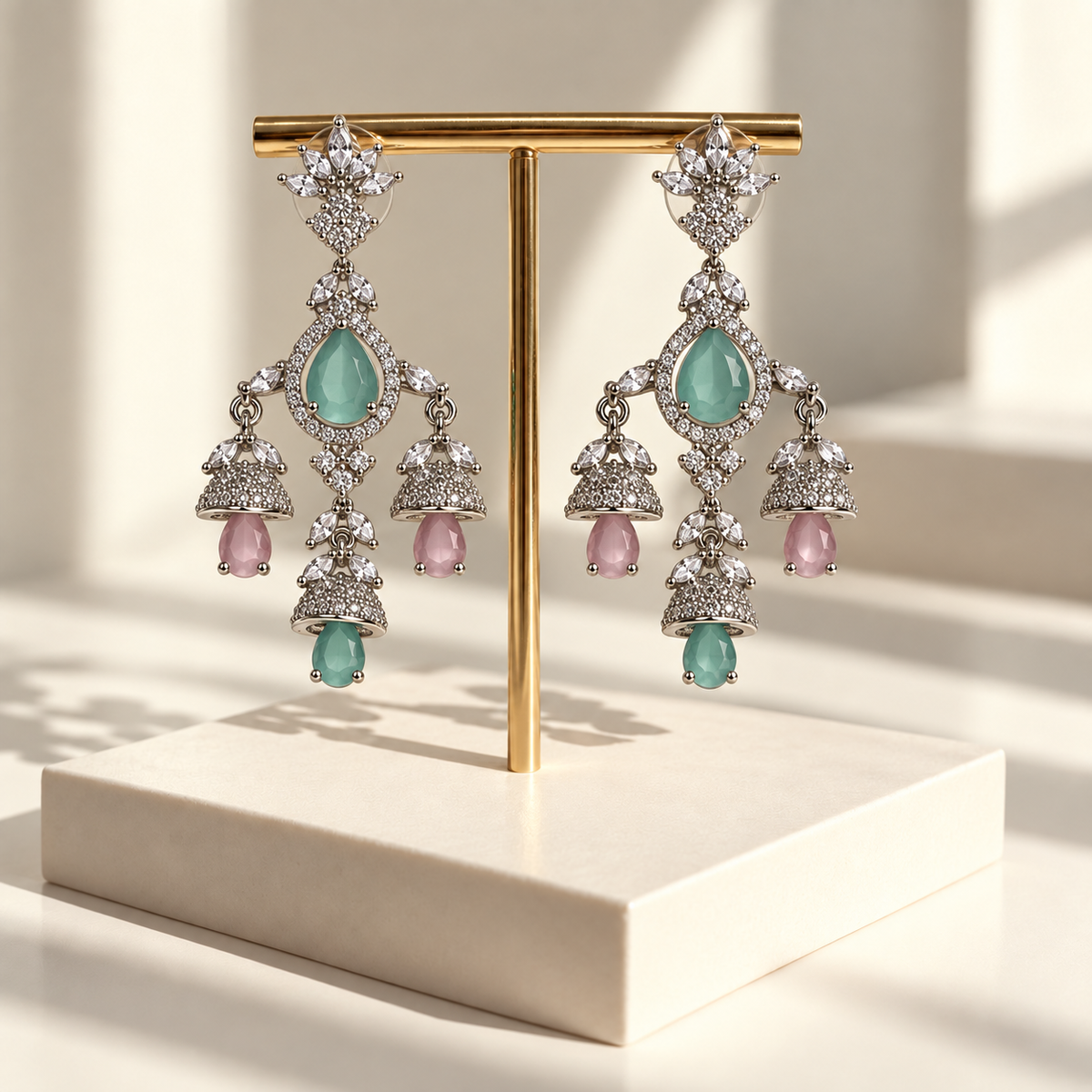 Royal Floral Drop Earrings