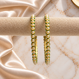Single Line Dot Kundan Line Bangles