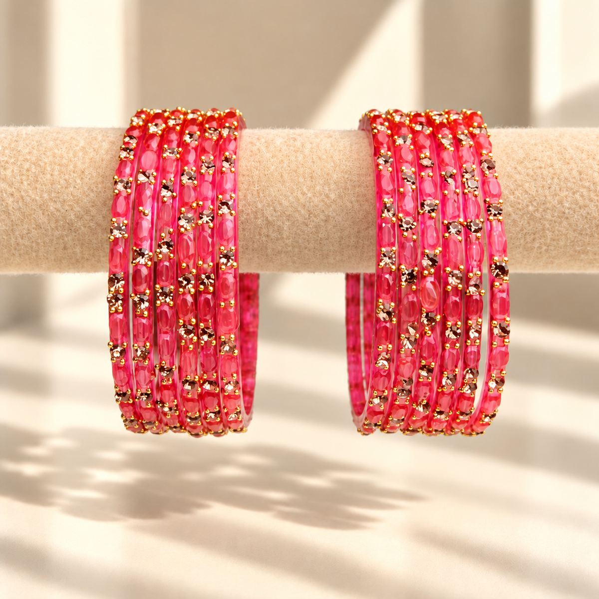 Sparkle Line Stone Bangles