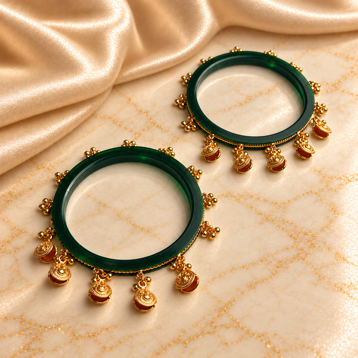 Golden Drop Acrylic Bangles