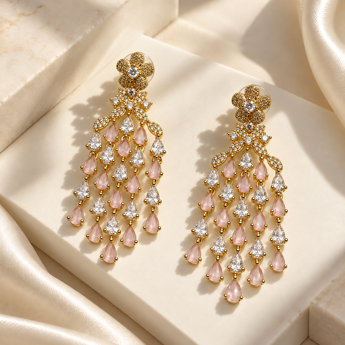 Graceful Leaf Drop Earrings