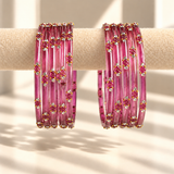 Dotted Stone Glass Bangle